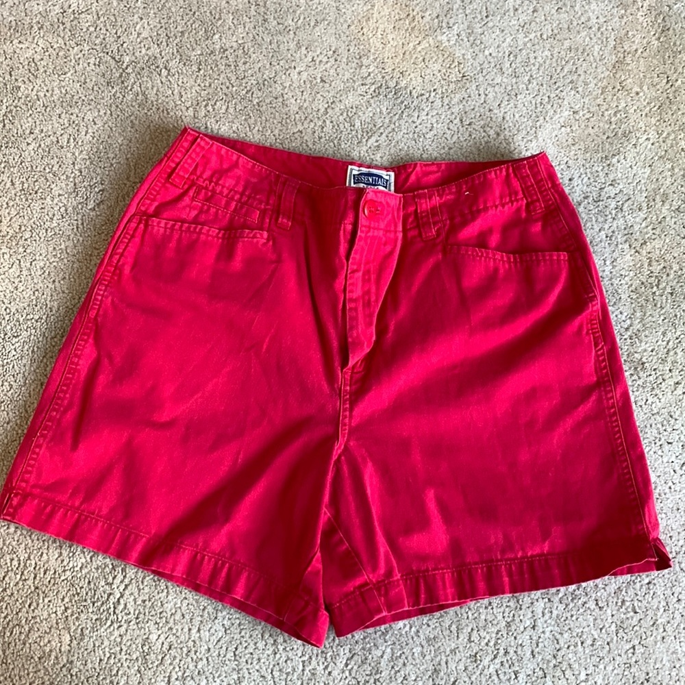 Essentials Red Cotton Shorts Size 12